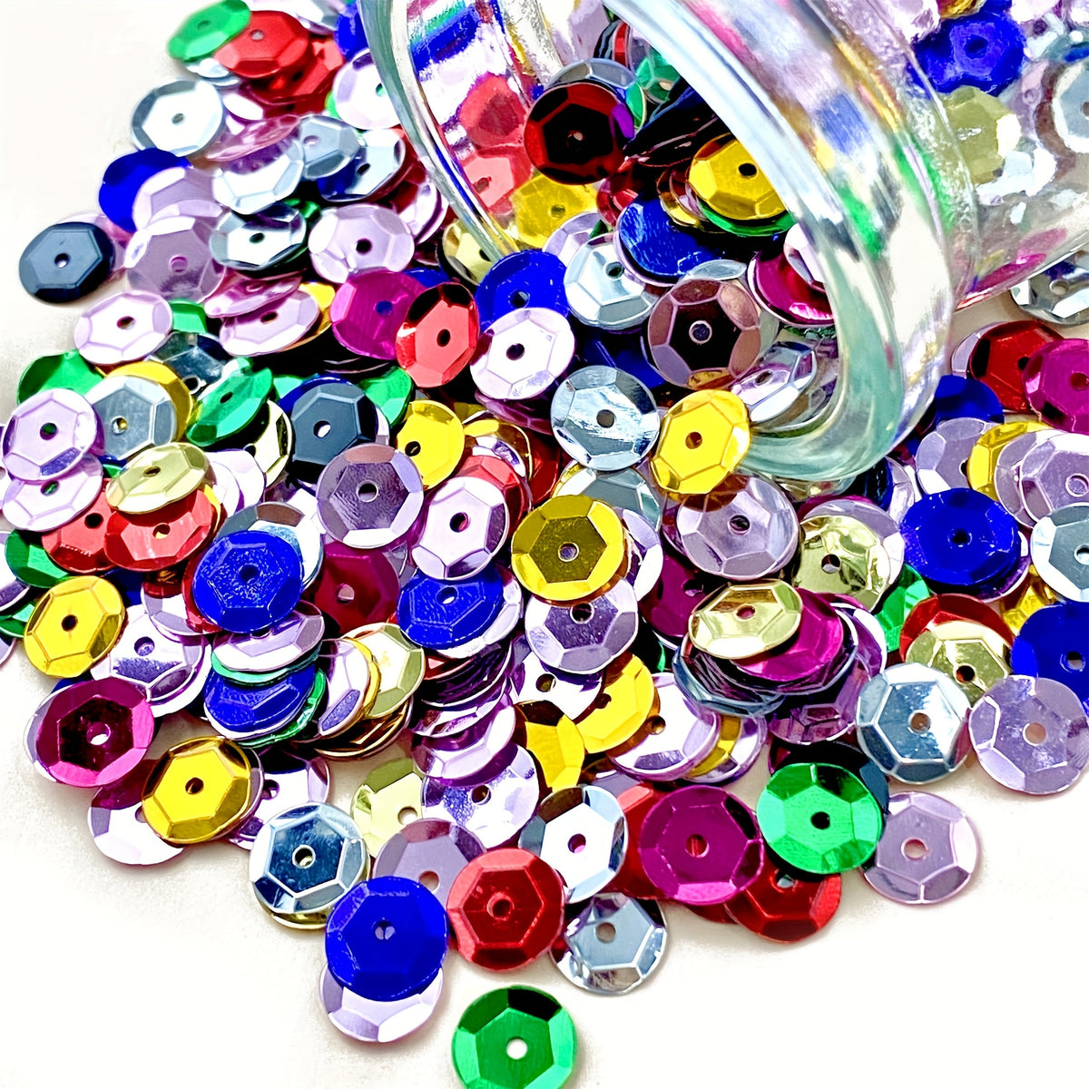 500-2500pcs 8mm Concave Sequins Medium Hole DIY Clothing Jewelry Accessories