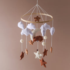Soft Plush Cartoon Bear and Star Hammock Bell Brown Bear