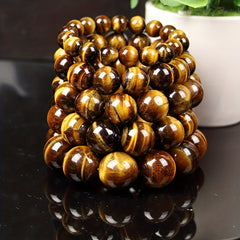 Natural Tiger Eye Beads Brown Smooth Beads Various Sizes DIY Bracelet Necklaces