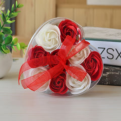 9pcs Romantic Red Artificial Rose Bouquet Wedding Favor Valentine's Day