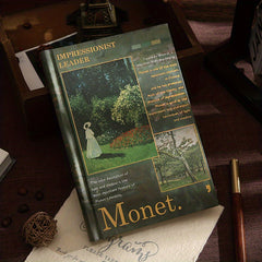 Monet's Impressionism Notebook Painting Retro Page Diary