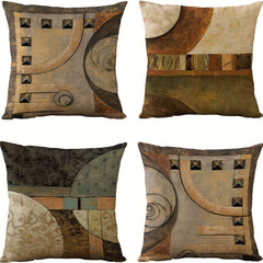 Retro Geometric Throw Pillowcases for Home Decor 44x98 cm