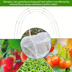 25 50pcs Greenhouse Hoops Grow Tunnel Rust Fiberglass Support Frame