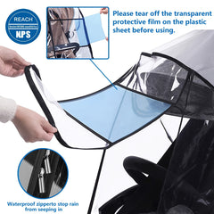 Universal Stroller Rain Cover, Waterproof Windproof Baby Travel Cover