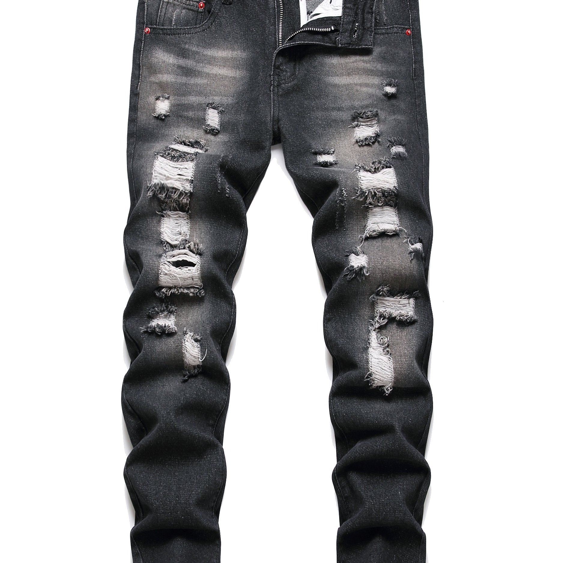 Boy's Skinny Fit Distressed Denim Jeans Pants