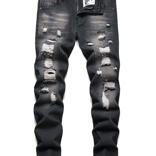 Boy's Skinny Fit Distressed Denim Jeans Pants