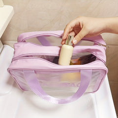 Purple Toiletry Bag Travel Bag With Handle Dry Wet Separation Makeup Cosmetic