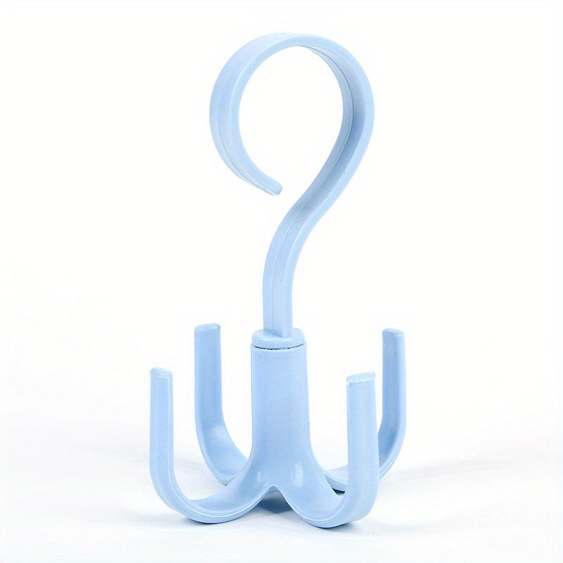 Rotating Hook Four Claw Plastic Wardrobe Bag Hook