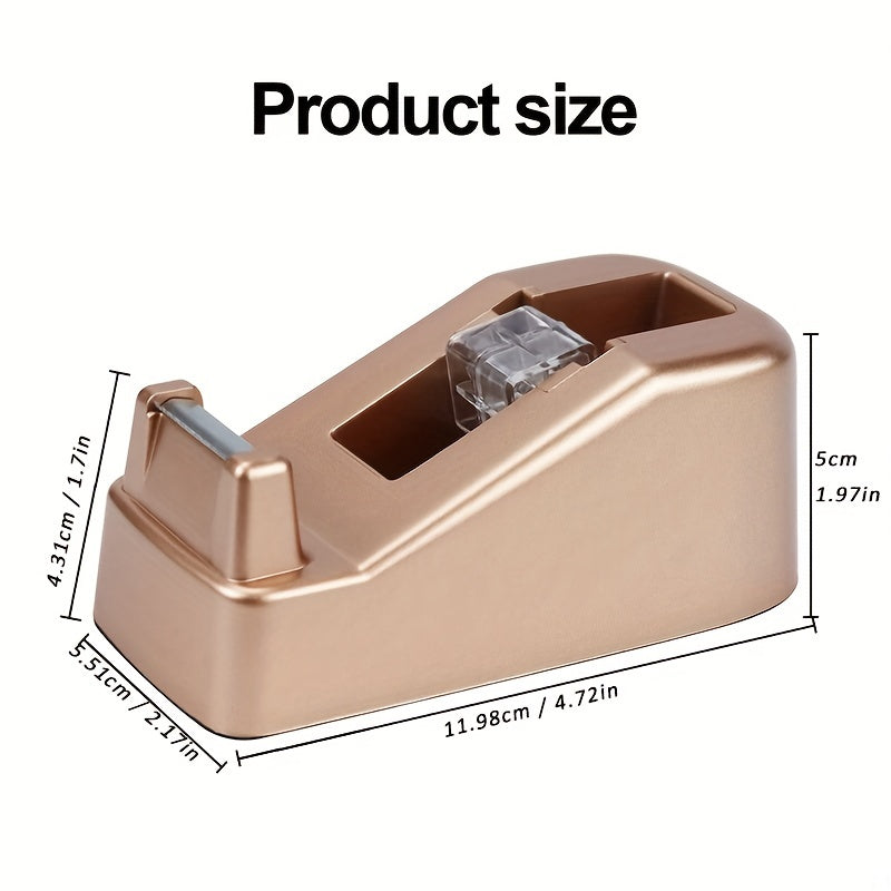 Retro Golden Desk Tape Dispenser with Non Skid Base