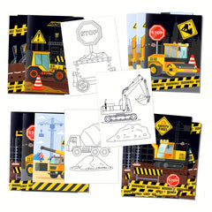 Construction Theme Coloring Books for Kids - 18 Pack