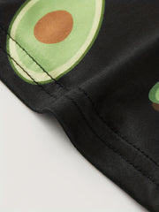 Avocado Print Pajama Set Short Sleeve Top & Shorts