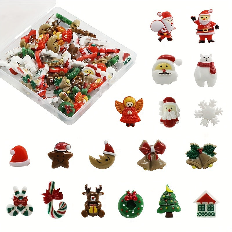 50pcs Christmas Thumbtacks for Photo Albums