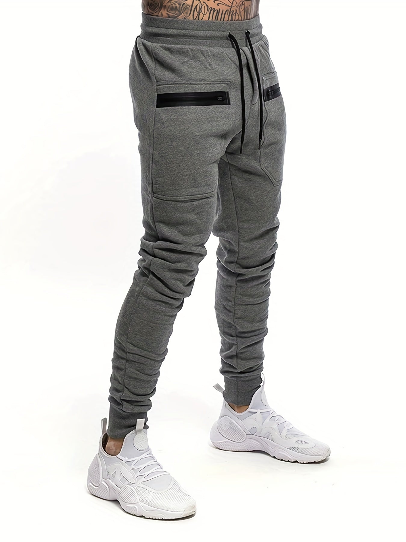 Men's Cargo Sweatpants Stretch Waist Jogger Pants