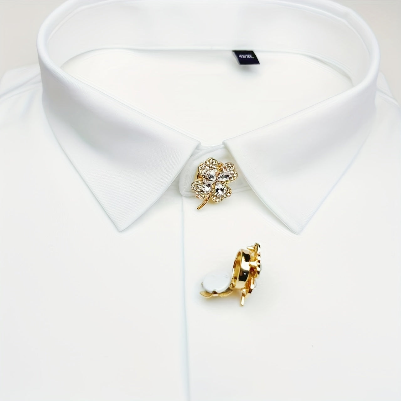 2pcs Four Leaf Clover Rhinestone Button Covers for Easter Football Spring