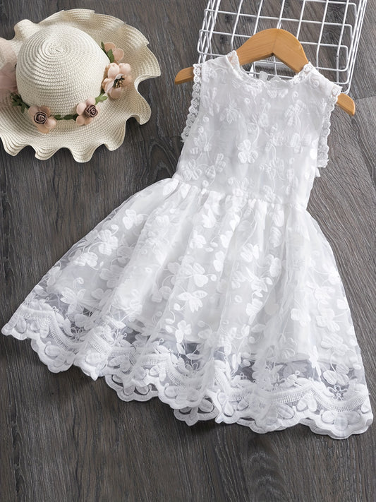 Lace Embroidered Tank Dress & Mesh Princess Dress