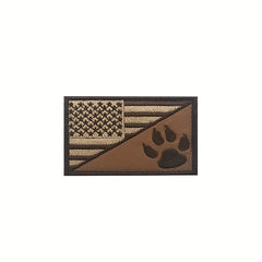 USA Flag Embroidered Dog Patch - Tactical Hook & Loop Fastener