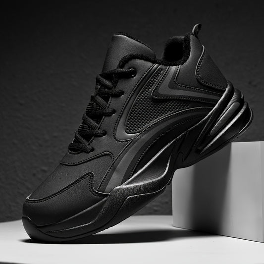 PLUS SIZE Men's Solid Basketball Shoes Comfy Breathable Non Slip Shock Absorptio