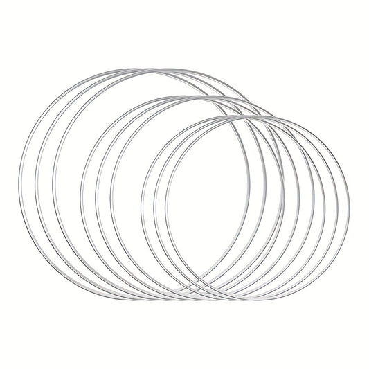 Metal Floral Garland Lace Silvery Hoops Wedding Decor
