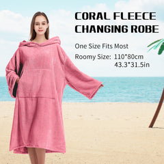 Mutao Surf Poncho Changing Robe Hooded Bathrobe for Swimming