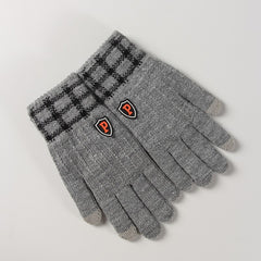 Winter Plus P Marking Thickened Knit Jacquard Adult Thermal Gloves