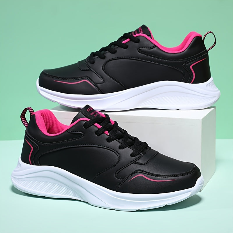 Women's Lace-up Lightweight Running Shoes Non-slip Athletic Sneakers