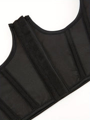 Strapless Corset Bustier Lace Up Body Shaper Lingerie