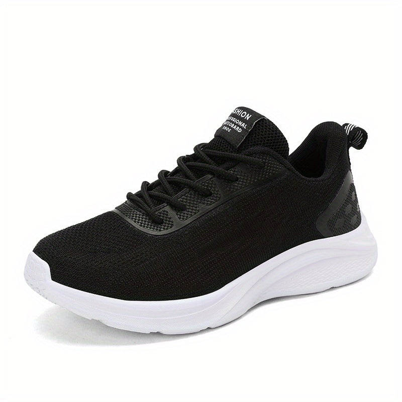 Dot & Stripe Pattern Mesh Lace Up Running Shoes Women's Footwear