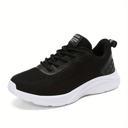 Dot & Stripe Pattern Mesh Lace Up Running Shoes Women's Footwear