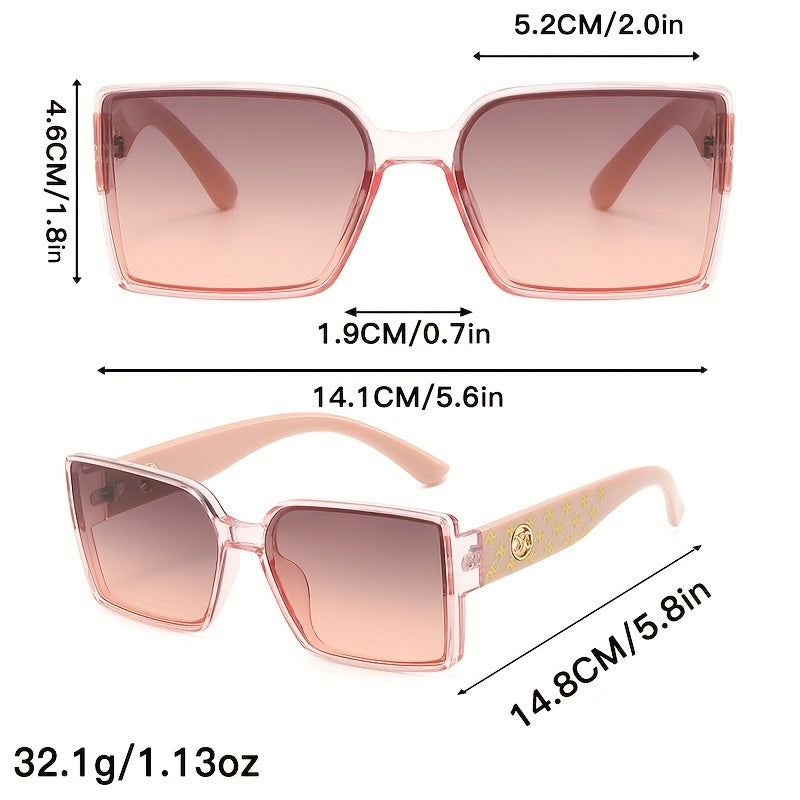 Large Square Sunglasses Jelly UV400 Sun Shades