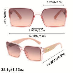 Large Square Sunglasses Jelly UV400 Sun Shades