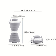 Portable Foldable Silicone Water Bottle Leakproof Reusable