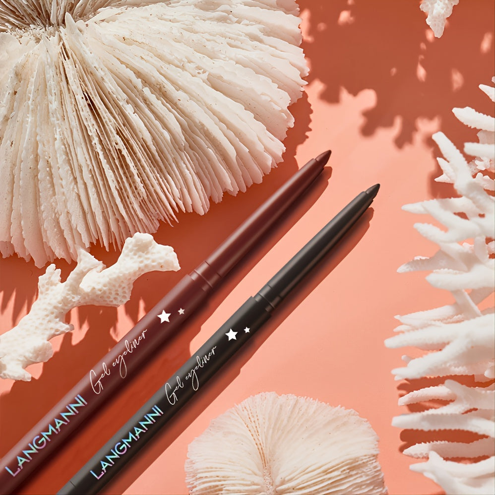 Retractable Creamy Eyeliner Pen Waterproof Smudge Proof Brown