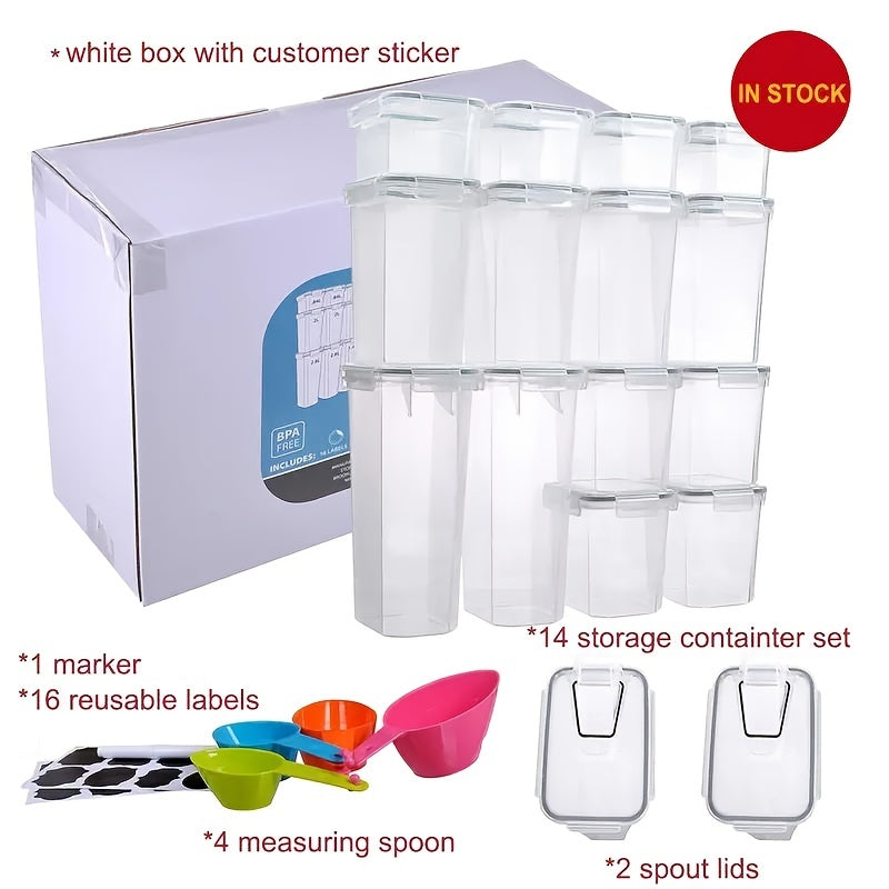 14pcs Airtight Food Storage Lunch Box with Lids - Sealed Container
