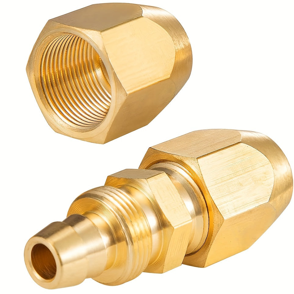 Solid Brass Air Hose Splicer 1/4" 3/8" ID Hose Repair Fitting