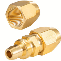 Solid Brass Air Hose Splicer 1/4" 3/8" ID Hose Repair Fitting