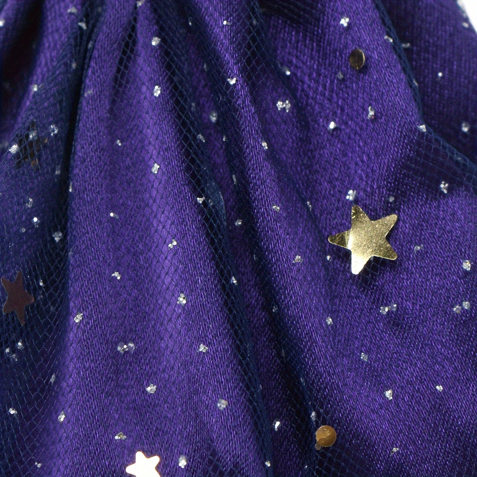 Starry Polyester Gown with Train for 11-Inch Dolls
