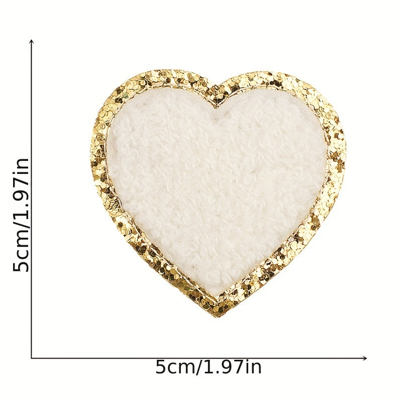 14pcs Love Rainbow Iron On Patches For Girls Sew On Embroidered Applique