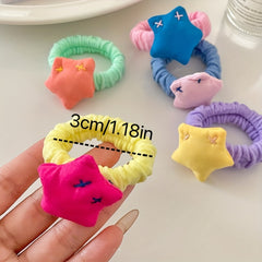 5pcs Star Hair Tie Hair Bands Ponytail Holders Hair Accessories For Baby Girls