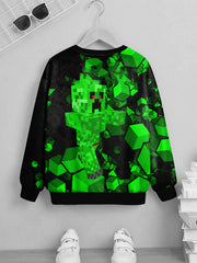 3D Print Sweatshirt for Teens Optical Illusion