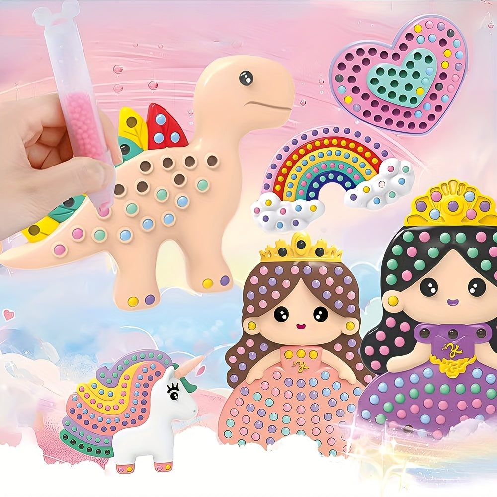 Kids DIY Bead Painting Kit - Fridge Magnet Art