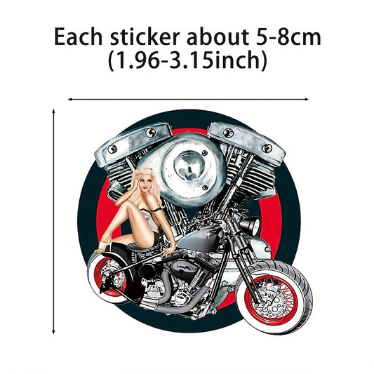 50pcs Motorcycle Graffiti Stickers Helmet Waterproof Stickers