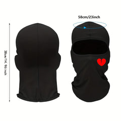 Love Print Face Mask Pullover Hat Outdoor Cycling Balaclava