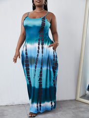  Casual Dress Women's Ombre Print Stretch Maxi Dress