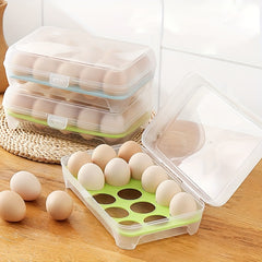 15 Grids Egg Storage Box With Lid Durable Reusable Anti Drop Container