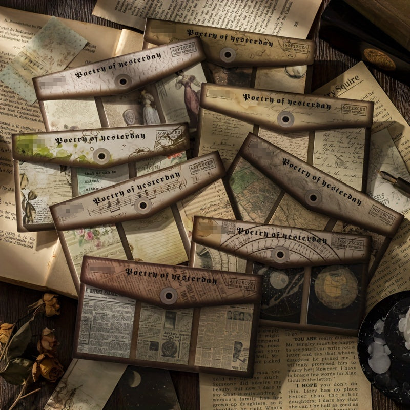 Retro Poetry Memo Book Set - 8 Styles