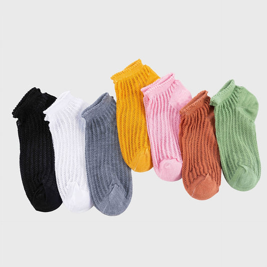 Girls Kids Mesh Breathable Low Cut Ankle Socks