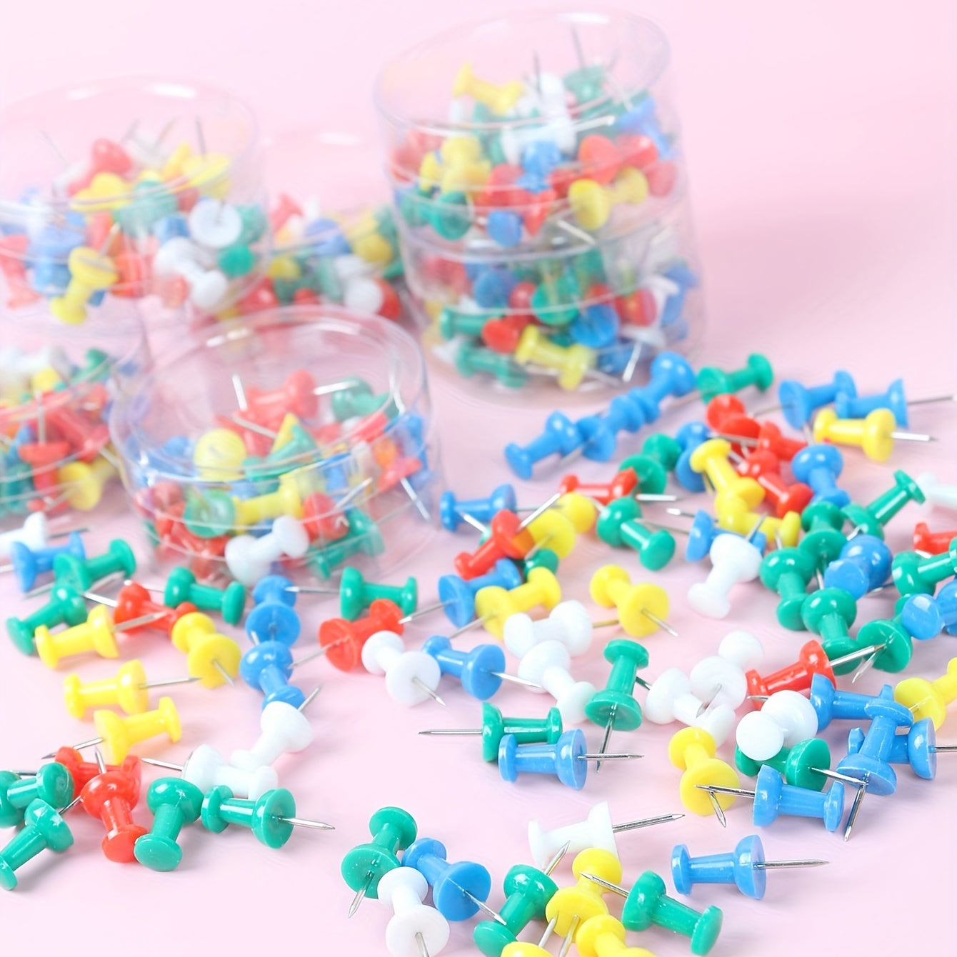 40pcs Mixed Round Push Pins for Students