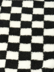Women's Plus Checkered Print Flannel Warm Home Wear Pants
