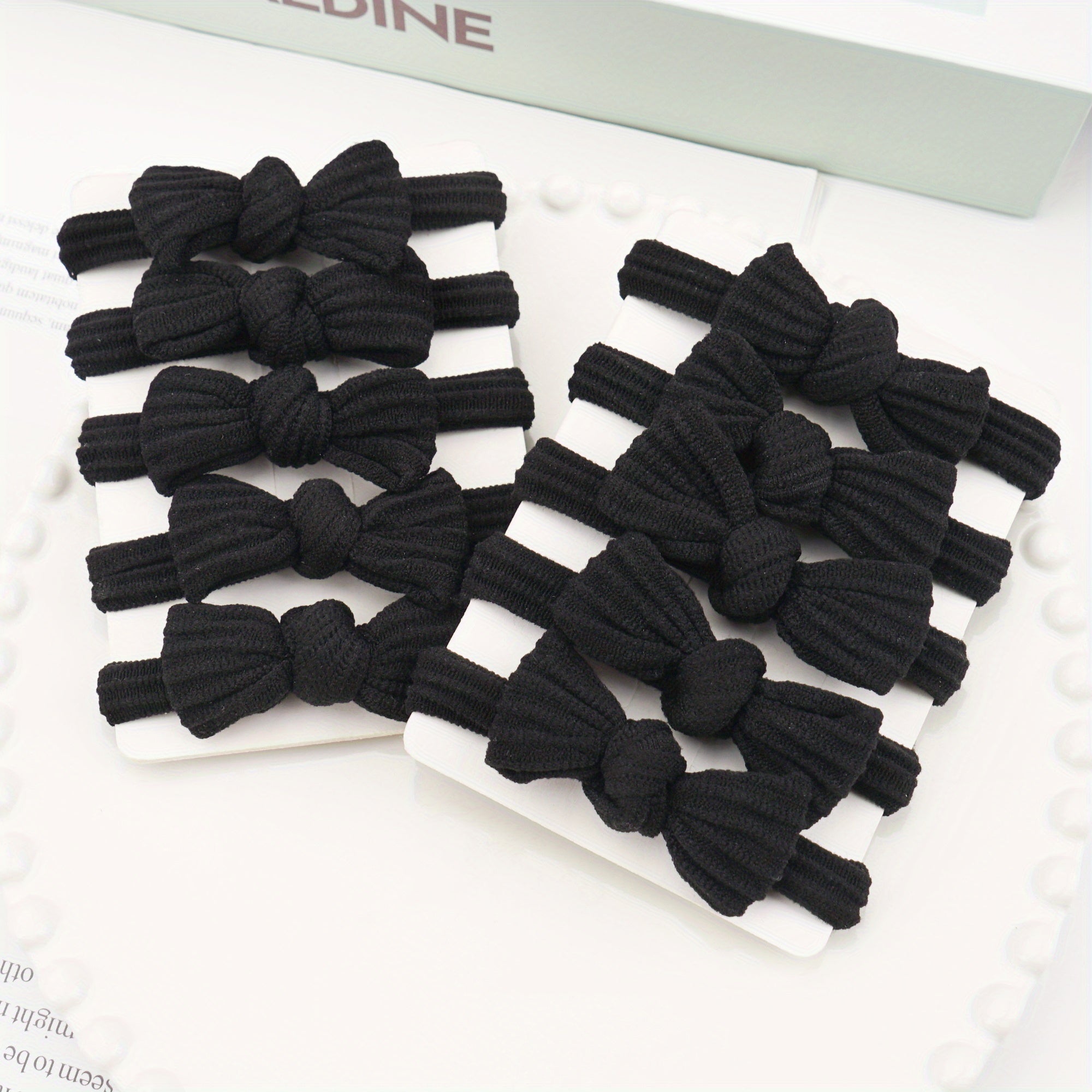 10pcs Soft Bow Hair Tie Thickened Hair Rope Elastic Ponytail Holder