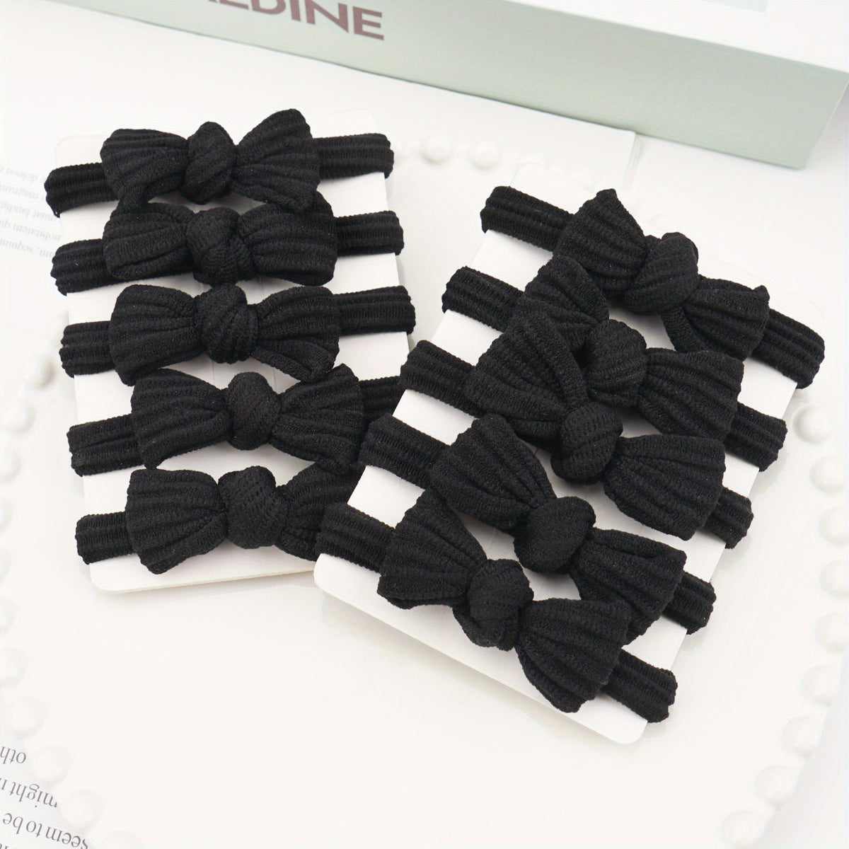 10pcs Soft Bow Hair Tie Thickened Hair Rope Elastic Ponytail Holder